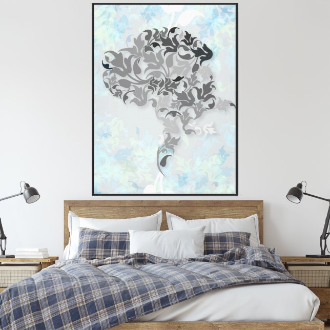 Great Dane Illustration Canvas Print (Insitu(Bedroom))