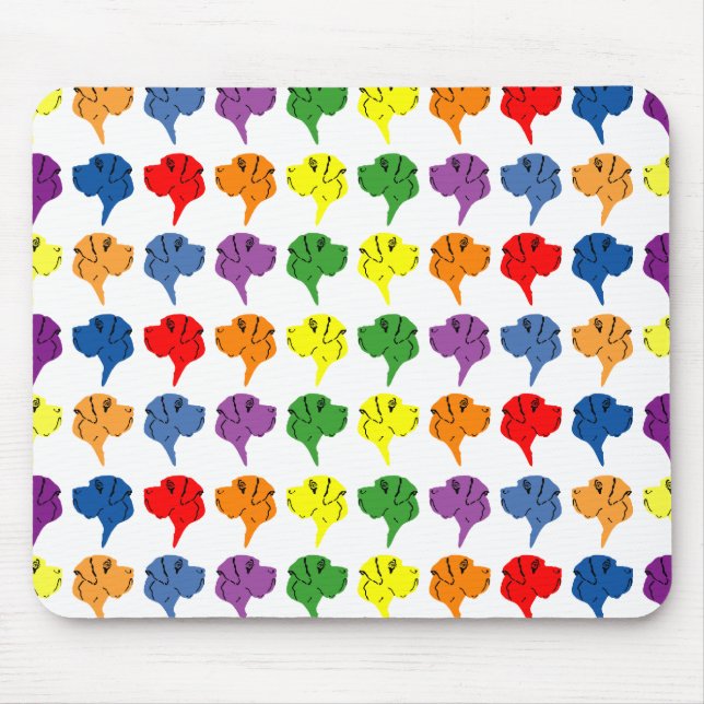 Great Dane Illustration Mouse Pad (Front)