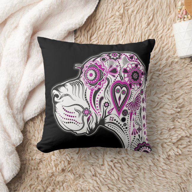 Great Dane in a Mexican way  Cushion (Blanket)