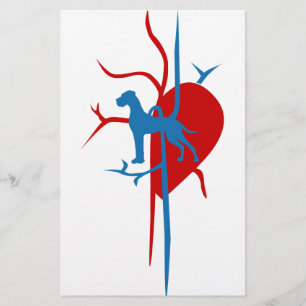 Great Dane in my heart Stationery