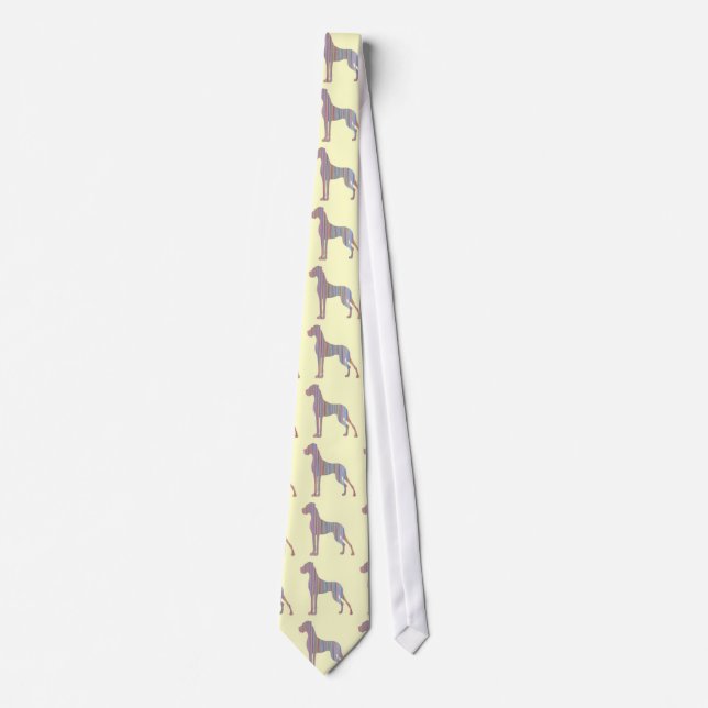 Great Dane in Pastel Colours Tie (Front)