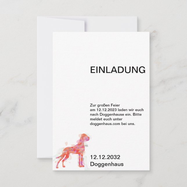 Great Dane Invitations (Front)