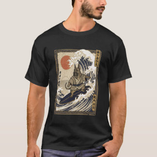 Great Dane Japanese Surfing Kanagawa Wave Funny Sa T-Shirt