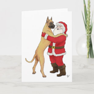 Great Dane Jowly Christmas Greeting Holiday Card
