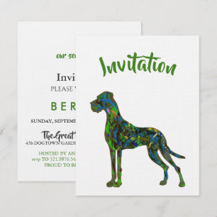 Great Dane Jungle Invitation