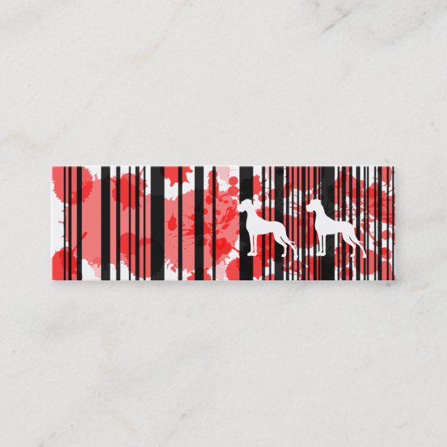 Great Dane Kennel Mini Business Card (Front)