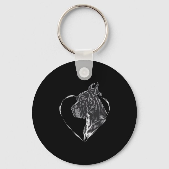 Great Dane  Key Ring (Front)