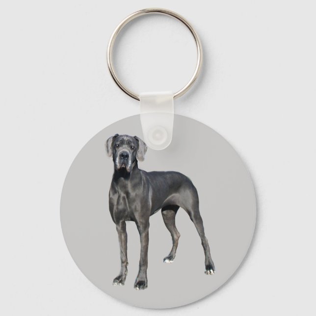 Great Dane King of Dogs Keychain (Front)