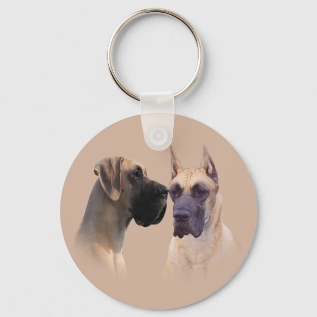 Great Dane King of Dogs Keychain (Front)