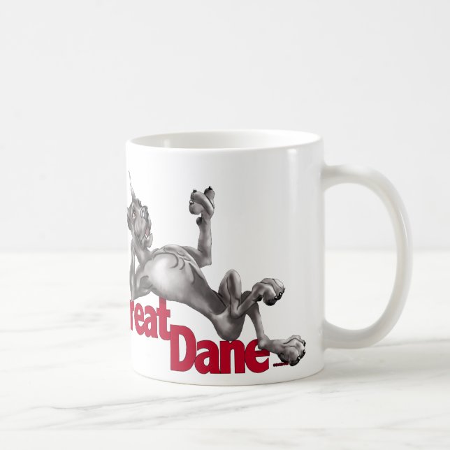 Great Dane Laid Back Black Coffee Mug (Right)