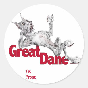 Great Dane Laid Back Merle Classic Round Sticker