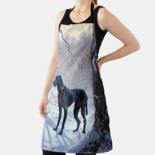 Great Dane Let It Snow Christmas  Apron