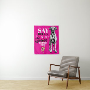 Great Dane Little Dog Your memories. Your design. Tapestry