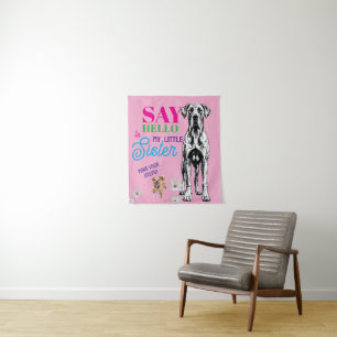 Great Dane Little Dog Your memories. Your design. Tapestry