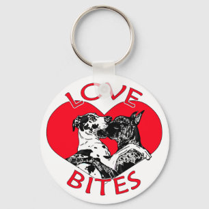 Great Dane Love Bites Key Ring