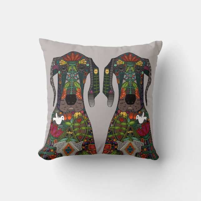 Great Dane love grey Cushion (Front)