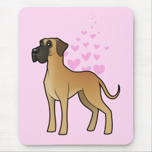 Great Dane Love Mouse Pad