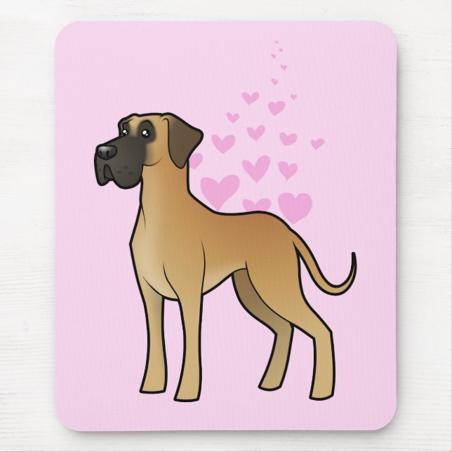 Great Dane Love Mouse Pad (Front)