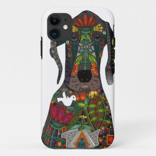 Great Dane love white iPhone 11 Case