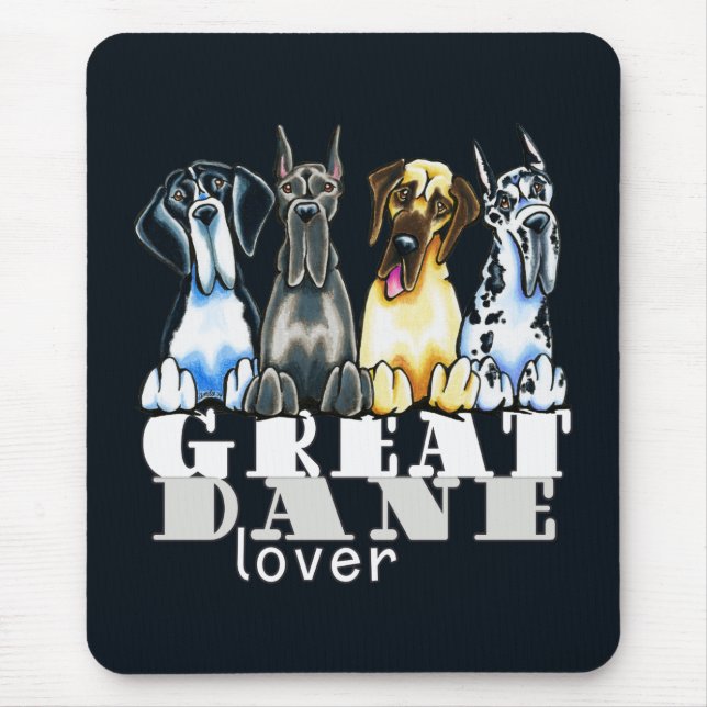 Great Dane Lover Mouse Pad (Front)