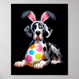 Great Dane Lovers Easter Egg Eggs Bunny Rabbits Me Poster