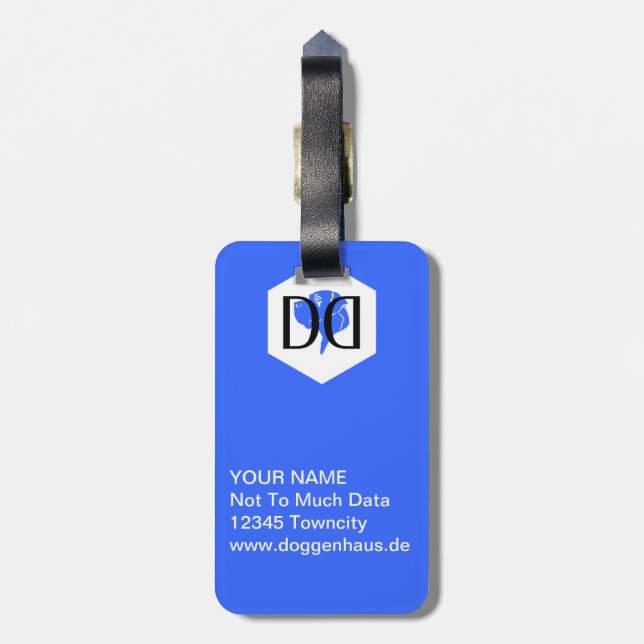 Great Dane Luggage Tag (Back Vertical)