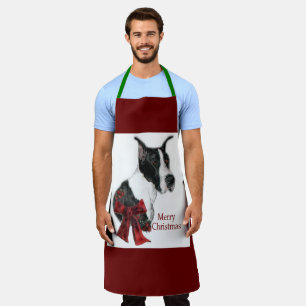 Great Dane Mantle Christmas Gifts Apron