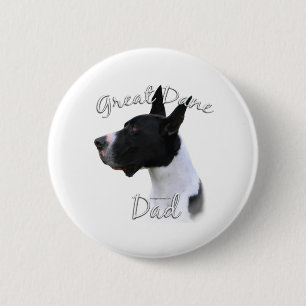 Great Dane (mantle) Dad 2 6 Cm Round Badge