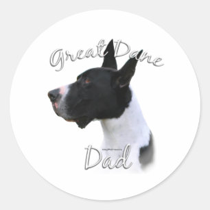 Great Dane (mantle) Dad 2 Classic Round Sticker