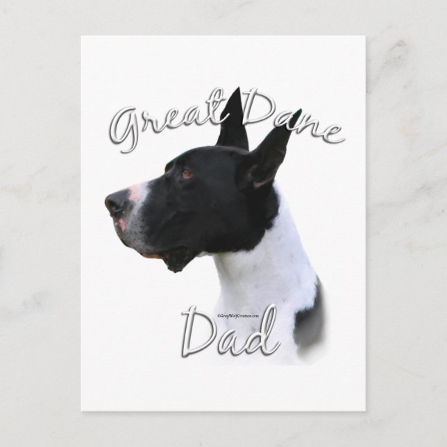 Great Dane (mantle) Dad 2 Postcard (Front)