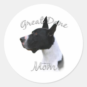 Great Dane (mantle) Mum 2 Classic Round Sticker