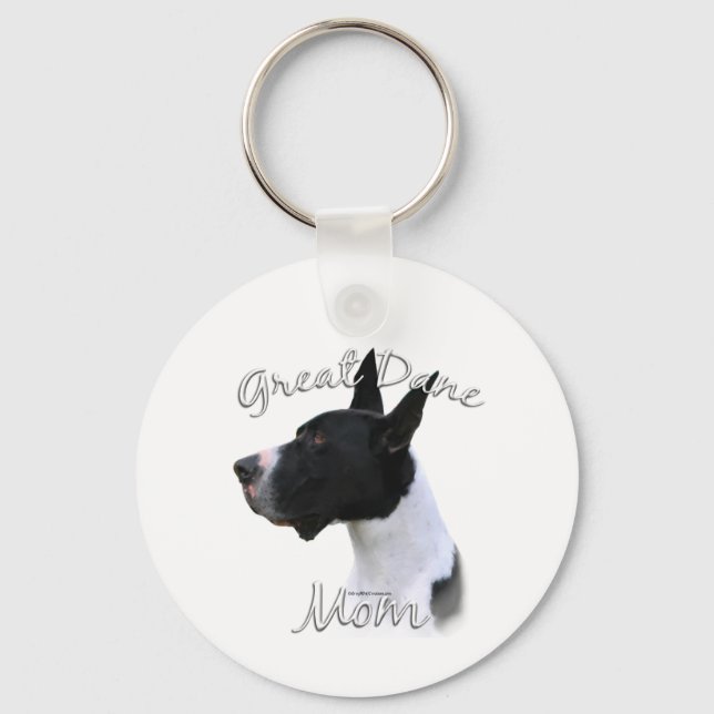 Great Dane (mantle) Mum 2 Key Ring (Front)