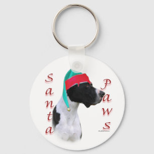 Great Dane (mantle) Santa Paws Key Ring
