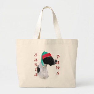 Great Dane (mantle) Santa Paws Large Tote Bag