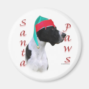 Great Dane (mantle) Santa Paws Magnet