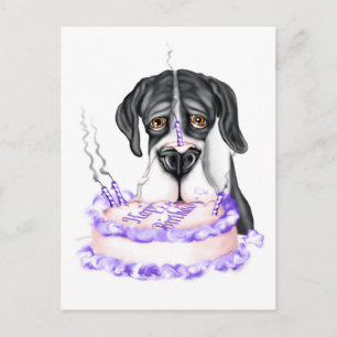 Great Dane Mantle UC Birthday Cake Postcard