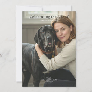Great Dane Memorial Celebration Photo QR Code Card