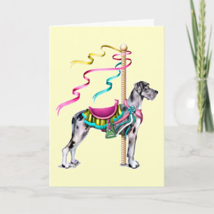 Great Dane Merle Carousel UC - Customised Card