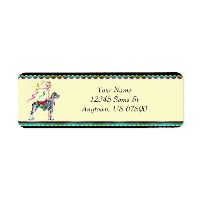Great Dane Merle Carousel UC Labels (Front)