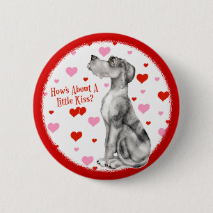 Great Dane Merle UC Kiss Button