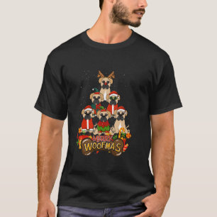 Great Dane Merry Christmas Tree Lights Dog X Mas D T-Shirt
