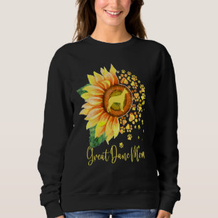 Great Dane Mom Sunflower Dog Paw Mother s Day 2023 Sweatshirt