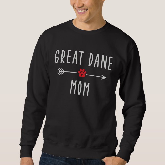 Great Dane Mom  Womens Great Dane Dog   Mama Sweatshirt (Front)