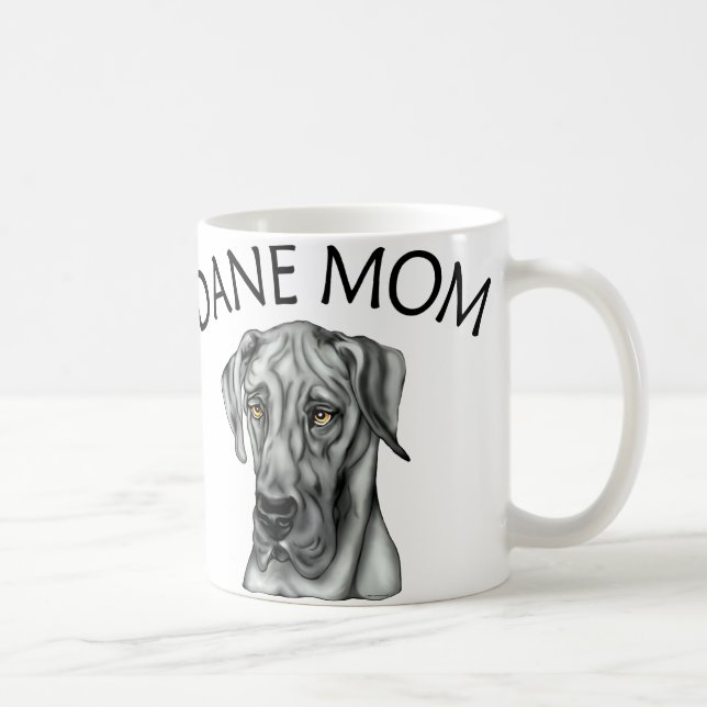 Great Dane Mum Black UC Coffee Mug (Right)