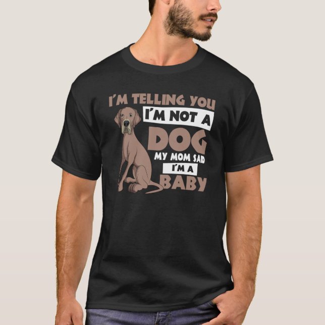 Great Dane Mum Gentle Dog German Mastiff Mother's  T-Shirt (Front)