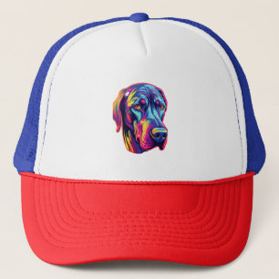 Great Dane Neon Design Trucker Hat