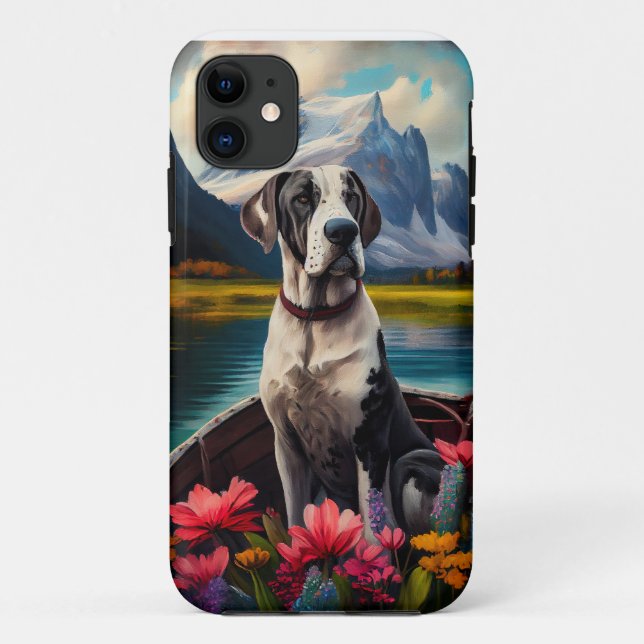 Great Dane on a Paddle: A Scenic Adventure Case-Mate iPhone Case (Back)