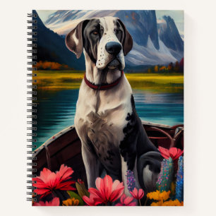 Great Dane on a Paddle: A Scenic Adventure Notebook