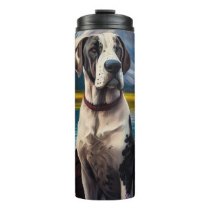 Great Dane on a Paddle: A Scenic Adventure Thermal Tumbler