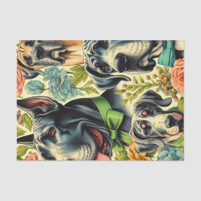 Great Dane Painting Tissue Paper (Front)